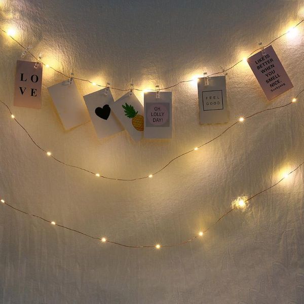 

strings 20/50/100led po clip string lights led fairy battery operated garland