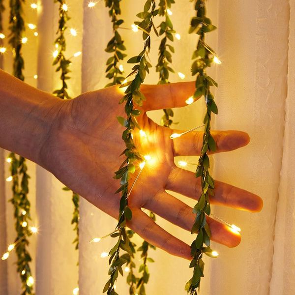 

party decoration 3m*1m 300 lights rattan style curtains icicle copper creative background usb remote control for home decor