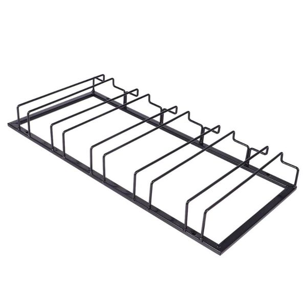 

kitchen storage & organization iron art glass cup holder durable rack hanger hanging stand for bar home (black, 4-slot )