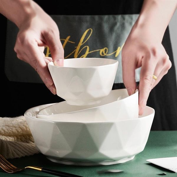 

1pc ceramic noodle bowl porcelain ramen instant noodles kithcen gadget bowls