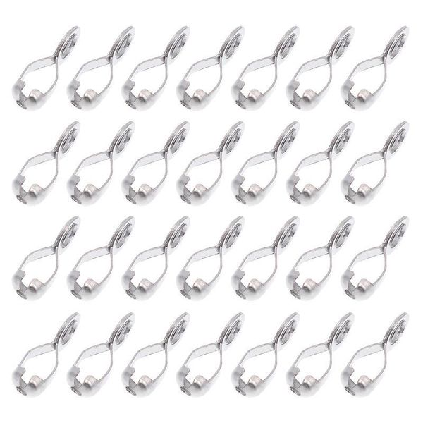 

light beads 100pcs stainless steel bead chains connection buckles pull rope