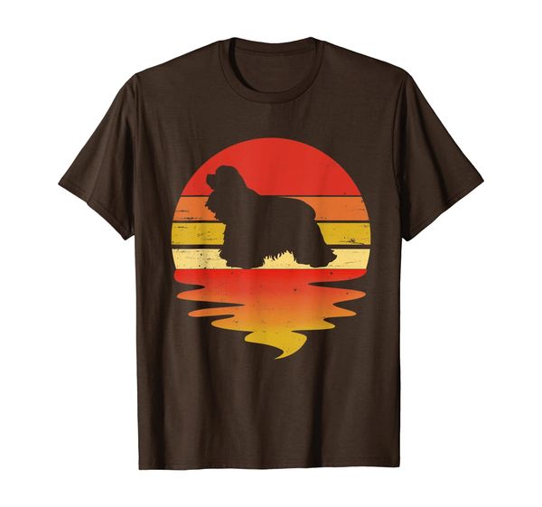 

retro sunset cocker spaniel dog lover silhouette gifts t-shirt, White;black