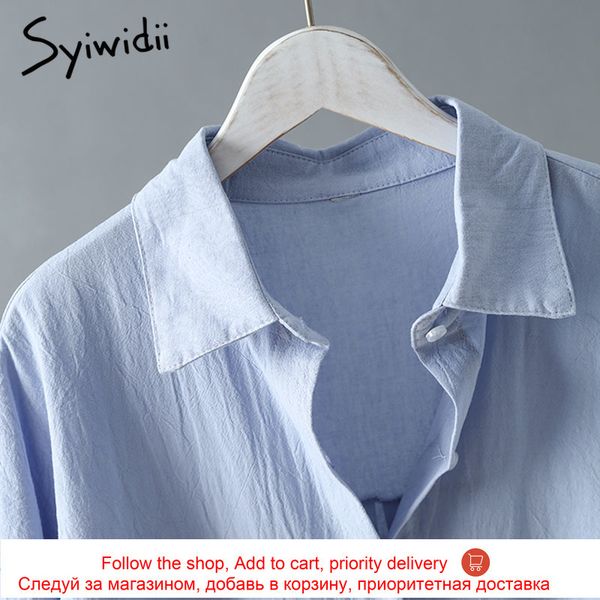 

2021syiwidii woman long shirt dress cotton korean clothing white boho beach big maxi blue dresses spring summer 2021 oversized robe, Black;gray