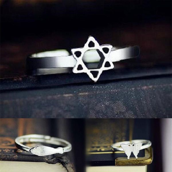 

wedding rings fashion flower ring adjustable finger women charming engagement jewelry gift 6 styles, Slivery;golden