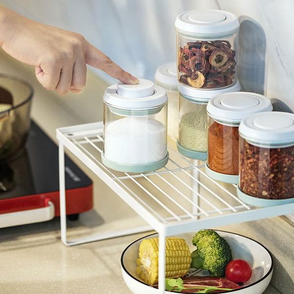 

storage bottles & jars kitchen supplies glass seasoning bottle combination household sealed can box spice jar set rack