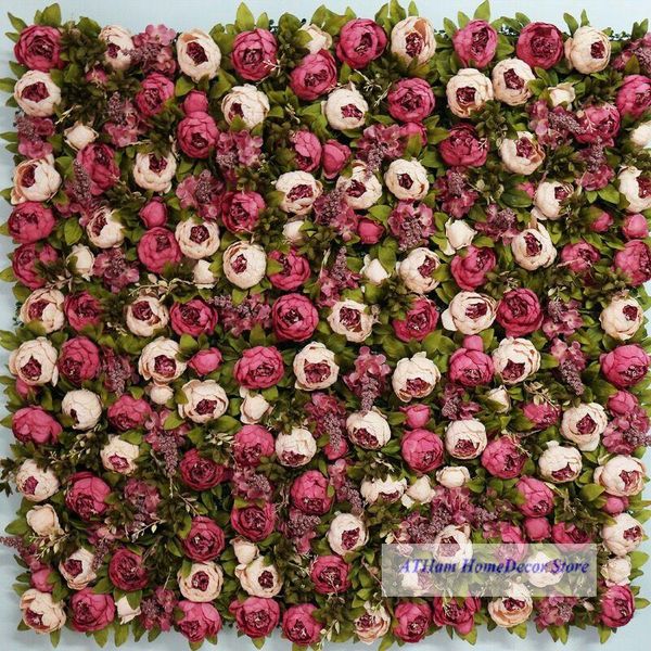 

rouge powder champagne rose board artificial flowers and leaves 3d wall wedding christmas po background party decoration decorative & wreath