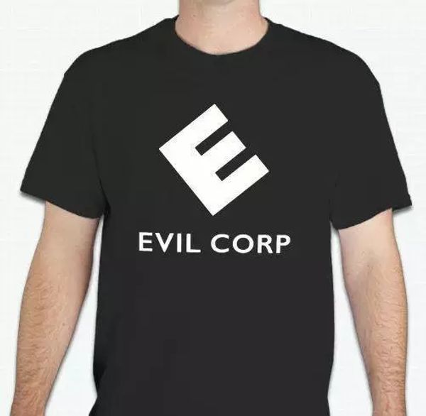 

evil corp mr robot hackers t shirt computer hacker, White;black