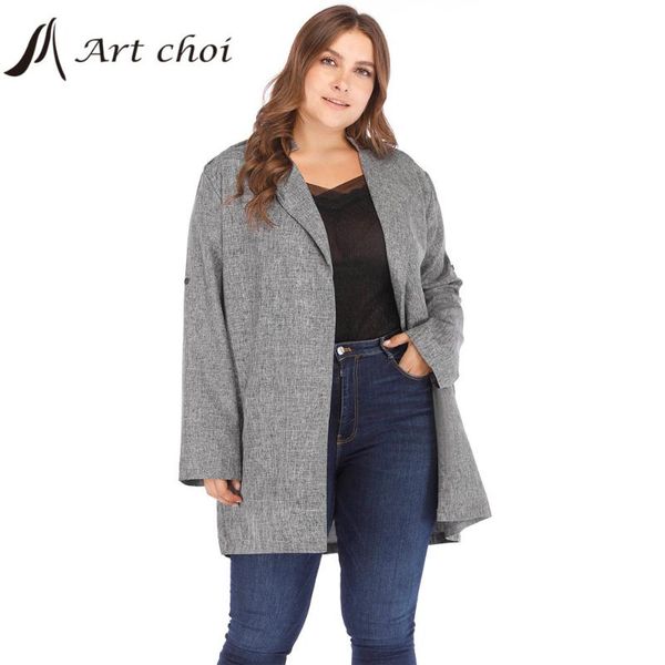 

plus size outerwear & coats women solid blazer jackets fashion office casual lady suit slim breasted business female coat talever overs