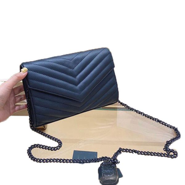 

genuine leather handbag comes with box woc chain bag women luxurys fashion designers bags female clutch classic girl handbags