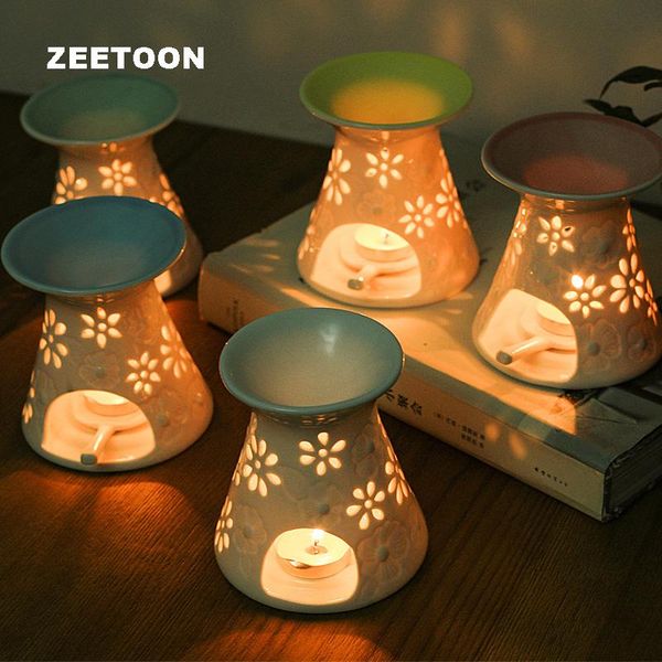 

fragrance lamps creative incense burner candle heater ceramic essential oil aroma for yoga spa censer holder night light decor crafts gift