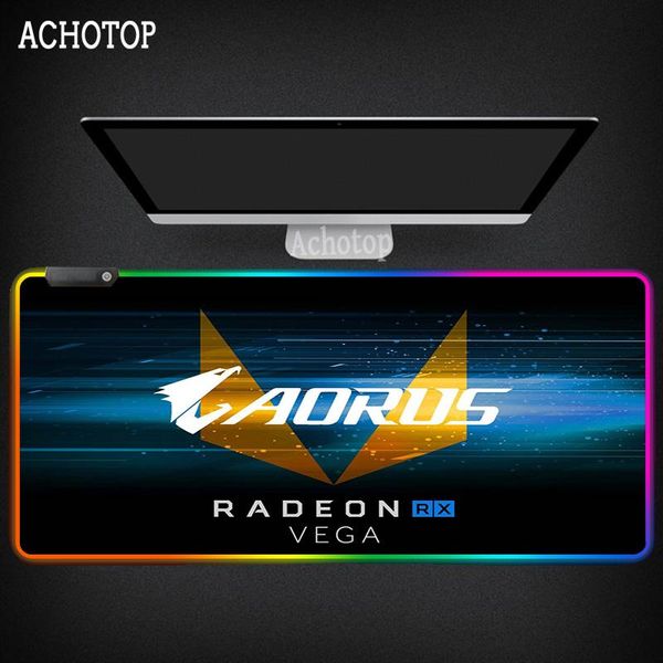 Mouse almofadas de mouse Pulso Resto grande RGB Pad 900x400 Gaming Mousepad Mause PC Gamer Computador Aorus tape