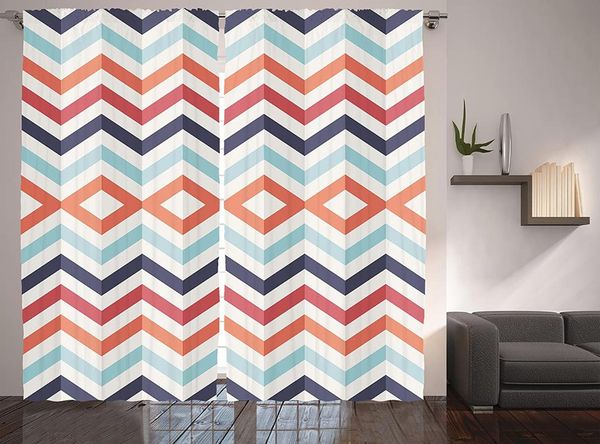 

curtain & drapes chevron curtains geometric decor colorful striped modern design stripes window treatments
