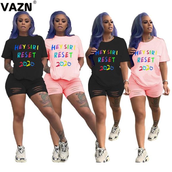 

fashion 2021 summer lady 2 colors 2-piece short set sleeve o-neck letters t shirts shorts plain sets women's tracksuits, Gray