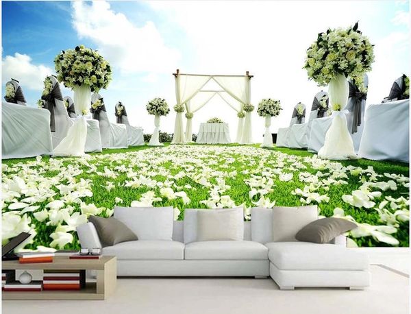 

wallpapers custom po 3d wallpaper fresh flowers scenery european wedding living room home decor wall murals for walls 3 d