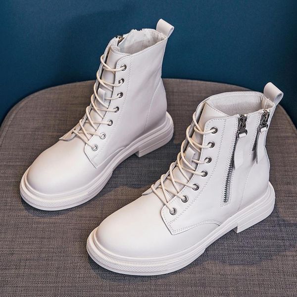 

boots british style women luxury fashion party banquet dress cowoby real leather shoes femmes bottes ankle botas de mujer winter, Black