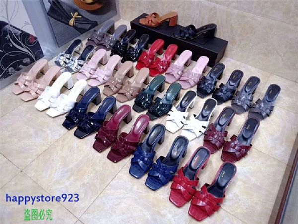 

t112 latest 2021 style leather slippers fashion women sandals flip flop sneakers casual two styles of flat bottom and high-heel, Black