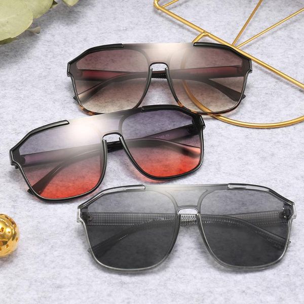 

sunglasses conjoined lens male fashion color, White;black
