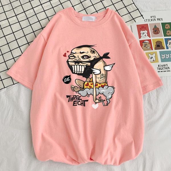

men's t-shirts eve three eight letter cartoon thief prints man funky funny t shirt style o-neck tshirt retro crew neck mens top, White;black