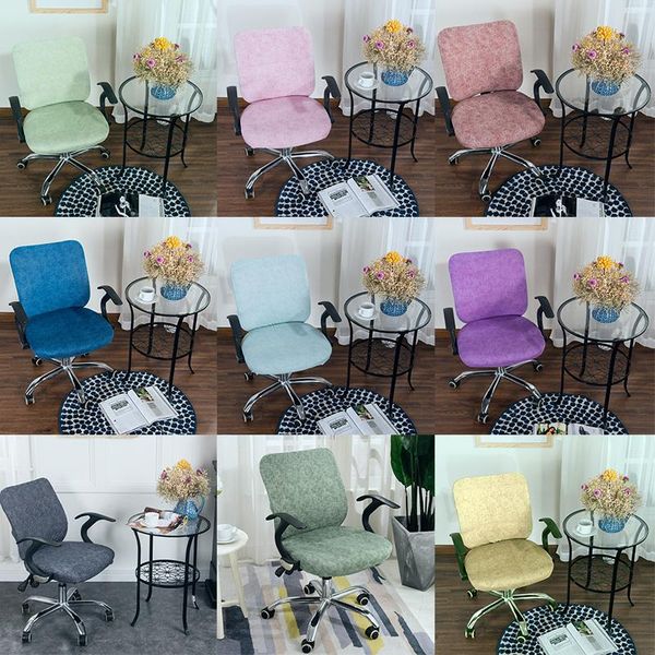

spandex computer chair cover soft polyester elastic fabric office split anti dust easy washable removable covers