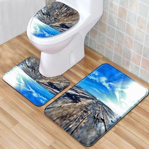 

bath mats beach scenery mat bathroom set toilet rug amenities