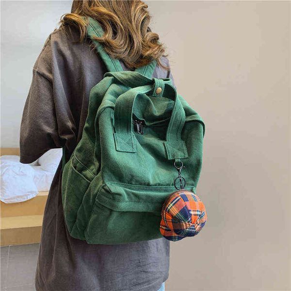 

cute girls backpack women large capacity portfolio to school bags for teens female korean harajuku shoulder student book bag y1105