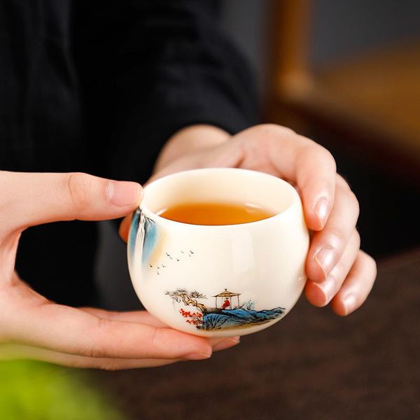 

cups & saucers ceramic teacup japanese-style creative gem yellow master cup