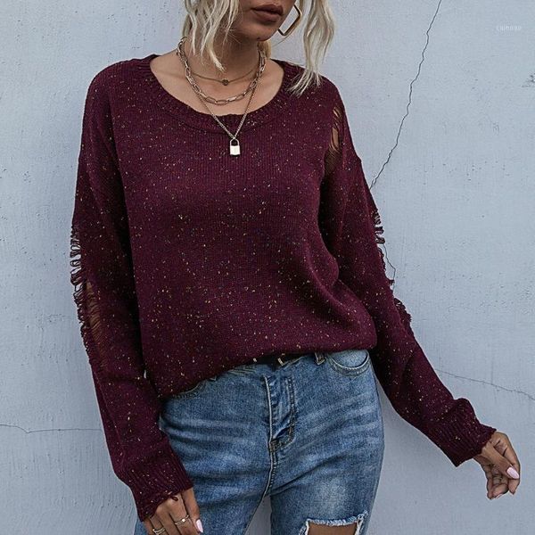 

women's sweaters fashion women casual o-neck long sleeve hollow out hole knitted elegant solid colors sweater loose pullovers #35, White;black