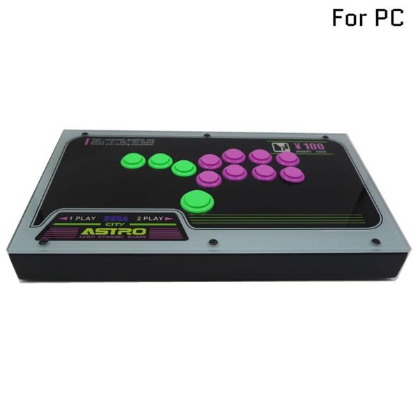 

game controllers & joysticks rac-j800b all buttons hitbox style arcade joystick fight stick controller for pc sanwa obsf-24 30 artwork