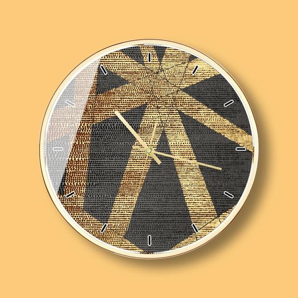 

wall clocks light luxury style golden clock personalized creative black gold art custom wholesale