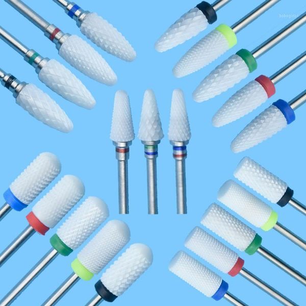 

type manicure ceramic milling cutter nail drill bits machine files art tools equipment1, Silver