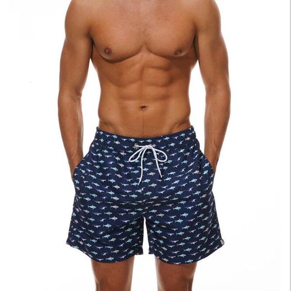 

summer's men's beach shorts loose-fitting quick-drying fashion, White;black