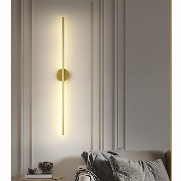 

wall lamp nordic simple led line aisle fixtures restaurant bedroom bedside bathroom sconces decor lighting luminaria