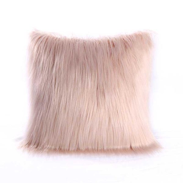 

cushion/decorative pillow nordic style solid color white grey pink cushion plush warm throw for home decor sofa waist