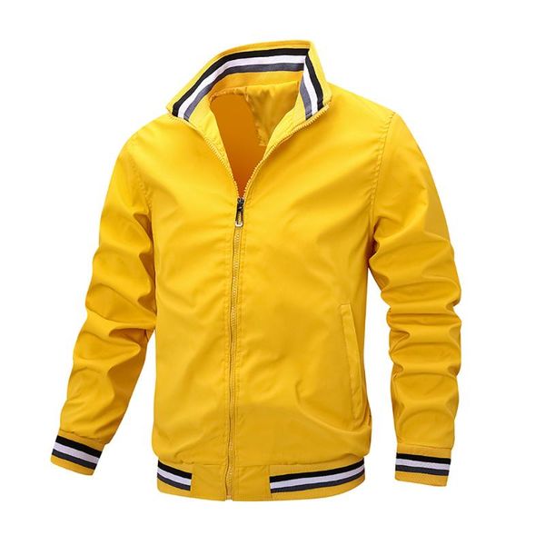

men's jackets spring men casual jacket stand collar baseball lightweight bomber autumn coat fashion clothing solid color, Black;brown