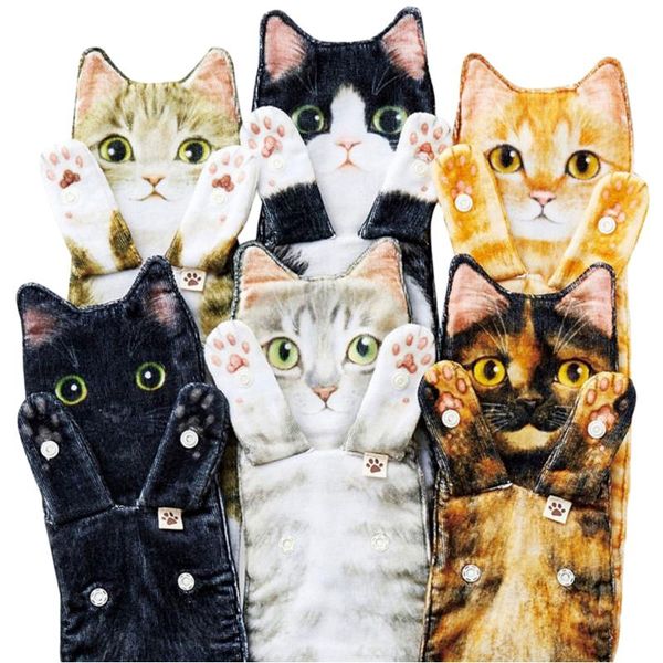 

towel cat hand towels long shape wipe handkerchiefs bath for bathroom kitchen