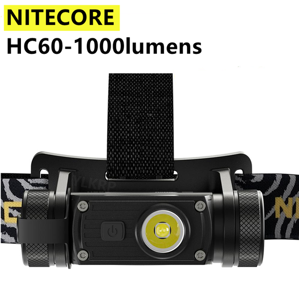 

100% original nitecore hc60 multi-purpose headlight 1000 lumens usb rechargeable highlight with 3400mah battery headlamps