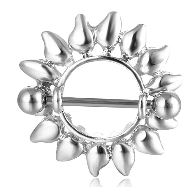 

d0969 nipple ring silver color