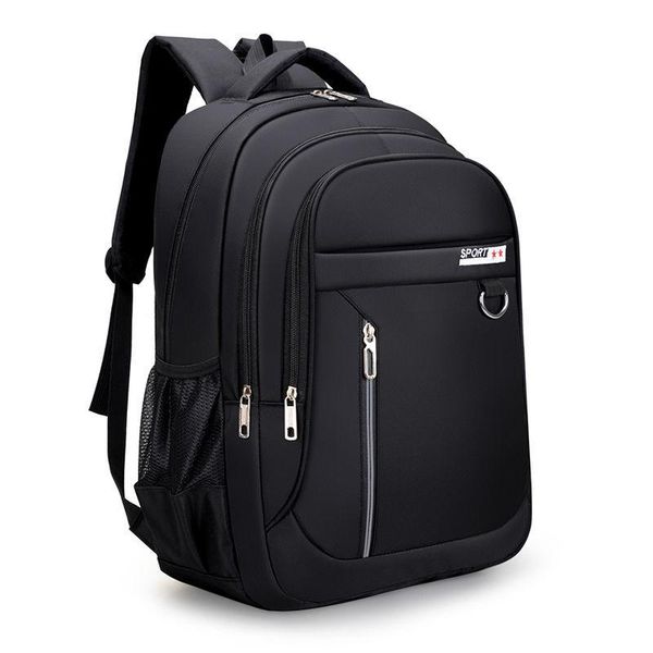 

large capacity men backpack lap15.6 inch nylon waterproof multifunction black school bag boys teen 2021