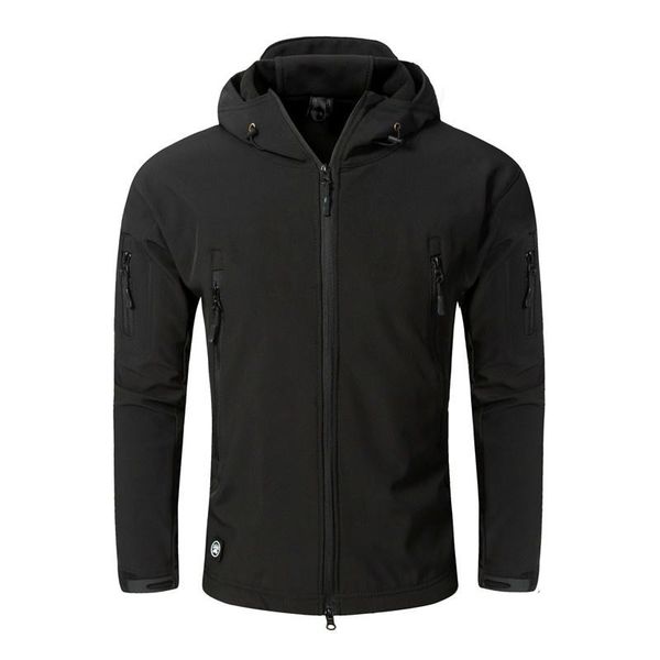 

men's jackets winter fleece miliatry jacket men dntex soft shell outwear mens windbreaker army hooded coats size s-3xl chaqueta hombre, Black;brown