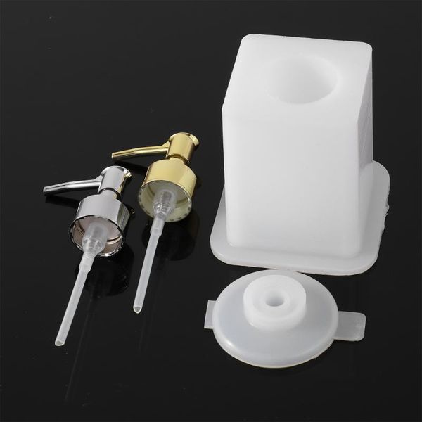 

bath accessory set diy silicone bottle mold with pump storage soap dispenser resin for kitchen bathroom making tool