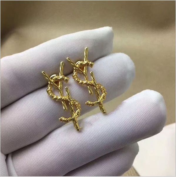 

s925 silver needle earrings poplar forest earrings vxnd, Golden