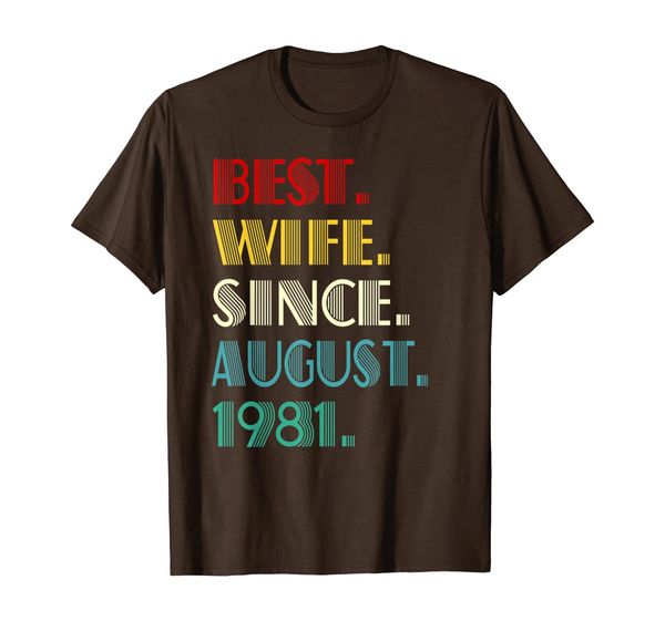 

38th wedding anniversary gifts wife since august 1981, White;black