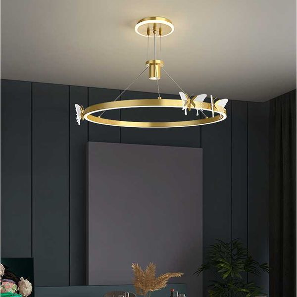 

pendant lamps nordic postmodern light luxury living room chandeliers butterfly creative personality bedroom dining