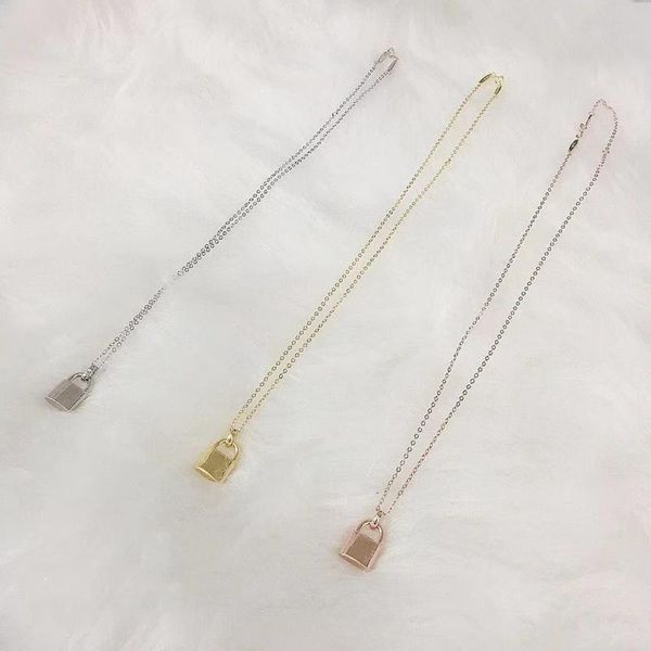 

chains 1:1 925 sterling silver simple personality style locks a lifetime happy life necklace, ladies holiday jewelry gift
