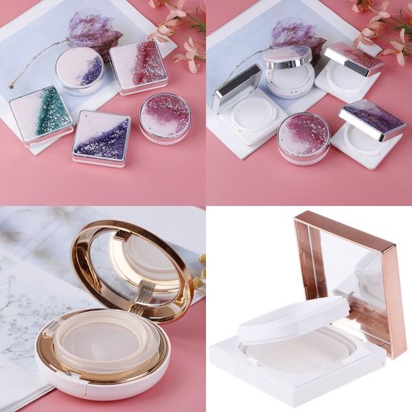

style diy empty bb cream container air cushion puff box liquid foundation holder beauty make up case storage bottles & jars