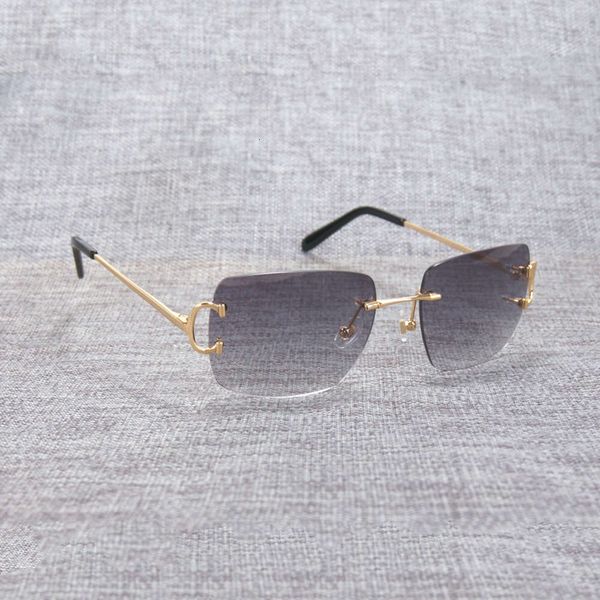 

random finger square c wire sunglasses men eyes shadow diamond cutting metals frame oval gap women for beaching driving, Black