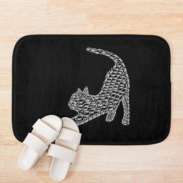

bath mats cat stretches font, fan, house mat bathroom set mirrofiber cartoon rug