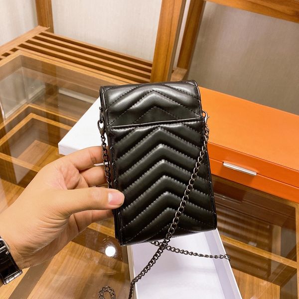 

temperament mobile phone bag 2021 spring latest ladies women fashion black genuine leather shoulder messenger bags wal, Red;black