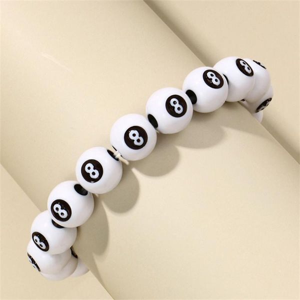 

link, chain ins cold wind couple bracelet wholesale acrylic black 8 elastic rope