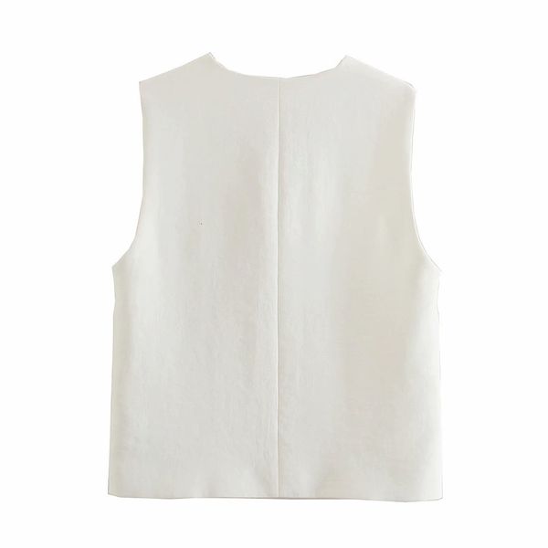 

women's vests 2021 spring fashionable ladies elegant white suit vest short jacket, Black;white